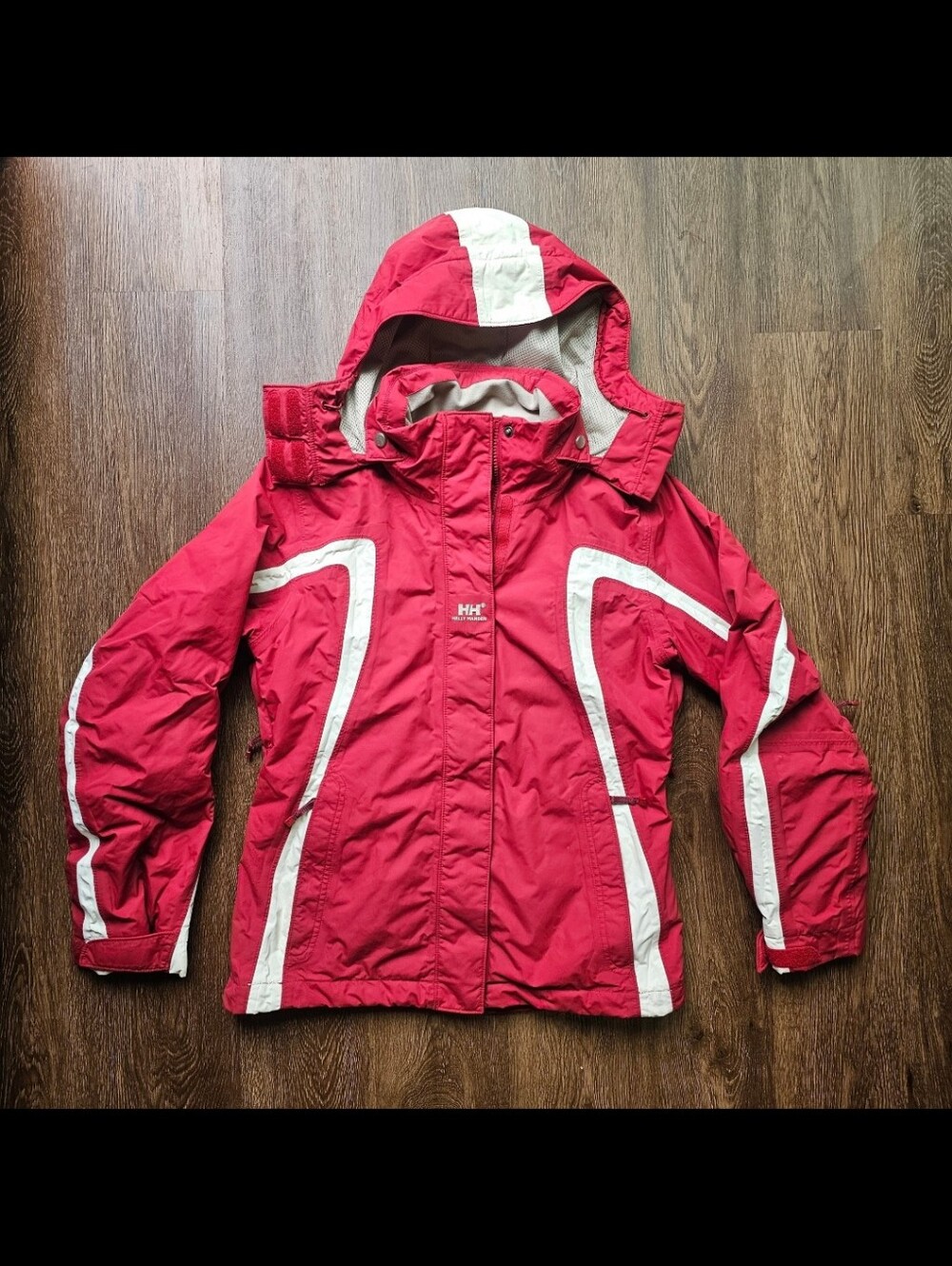 Jacket Removable Hood Red Waterproof small S